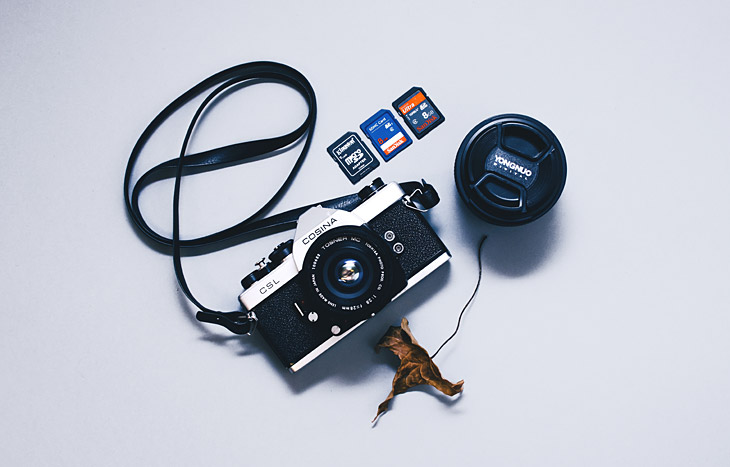 SD-Speicherkarten + Kamera
